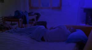 sleeping with blue light