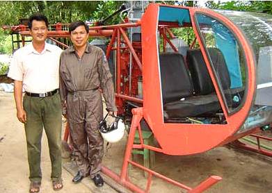vietnam homemade helicopter